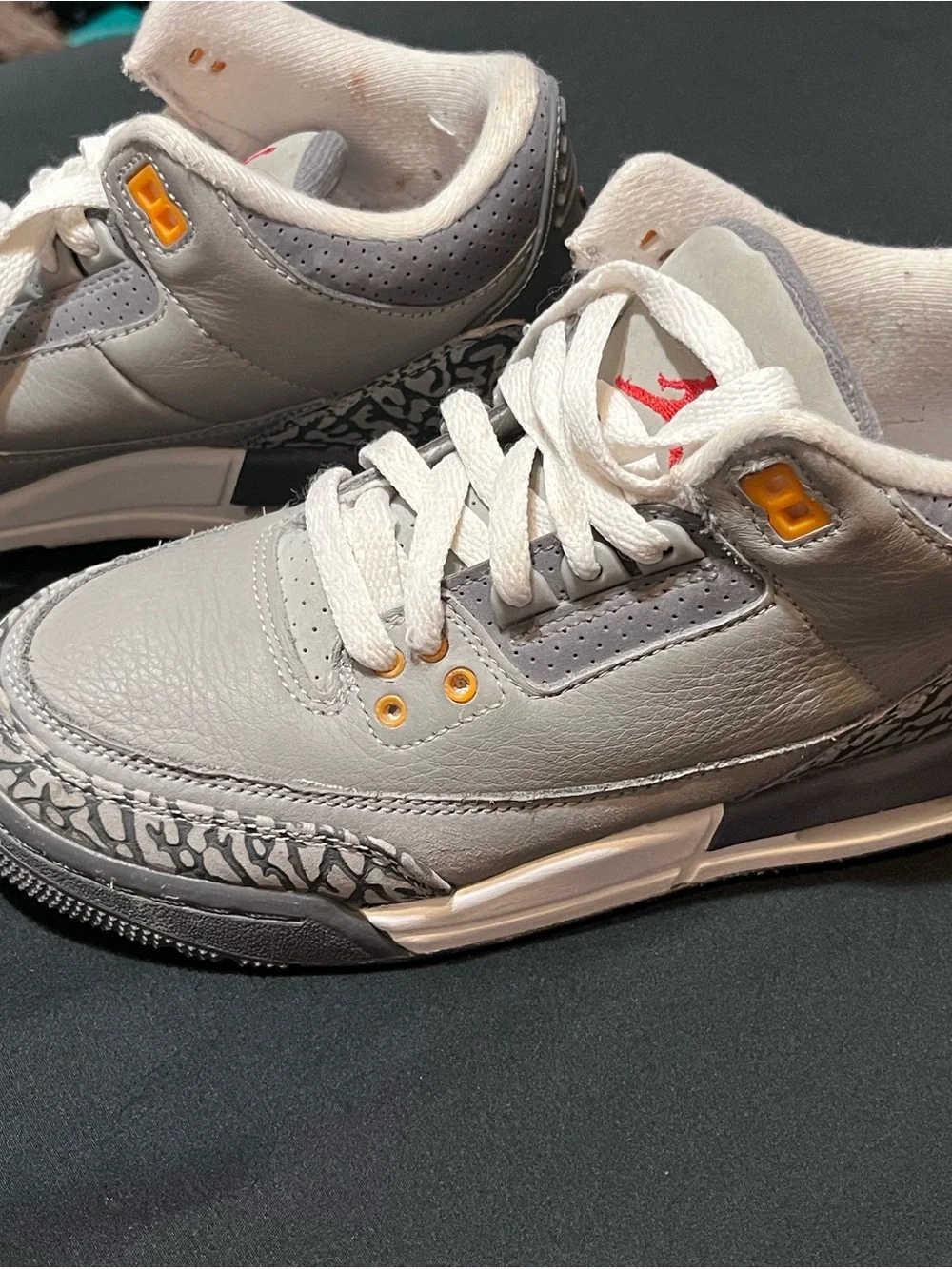 Air Jordan Retro 3 Style Gray Cool Print Sneakers
